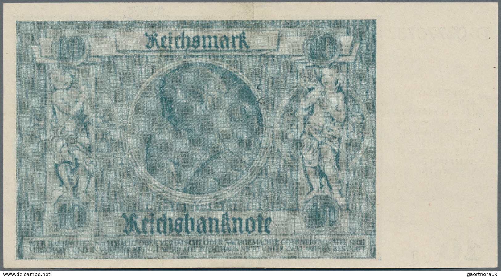 Deutschland - Deutsches Reich Bis 1945: 10 Reichsmark Der Notausgaben 1945 Der Reichsbankstellen Gra - Other & Unclassified