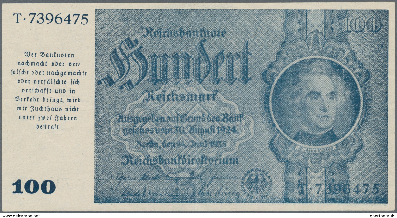 Deutschland - Deutsches Reich Bis 1945: 100 Reichsmark Der Notausgaben 1945 Der Reichsbankstellen Gr - Other & Unclassified