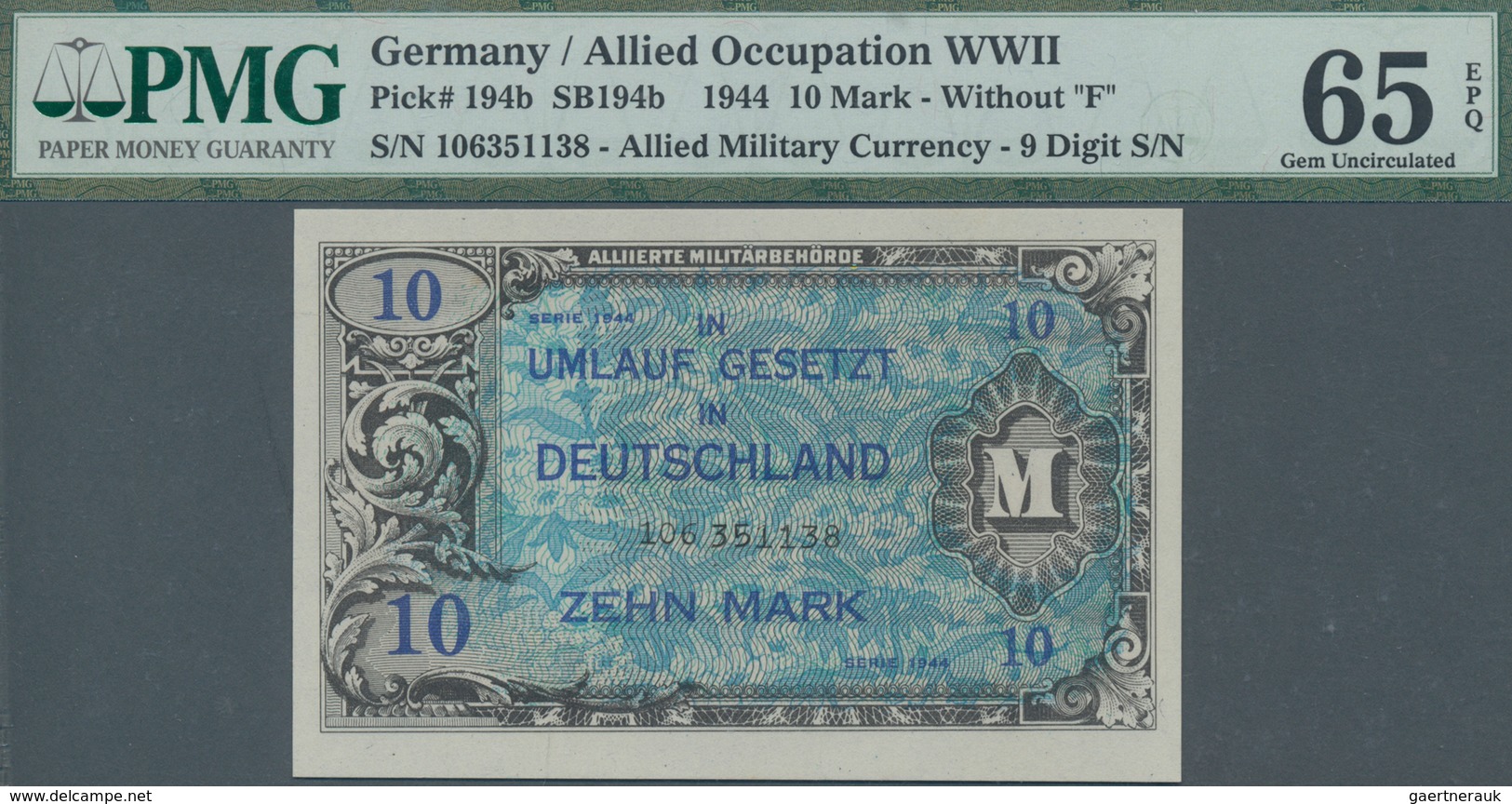 Deutschland - Alliierte Miltärbehörde + Ausgaben 1945-1948: Alliierte Militärbehörde 1944, Lot Mit 3 - Other & Unclassified