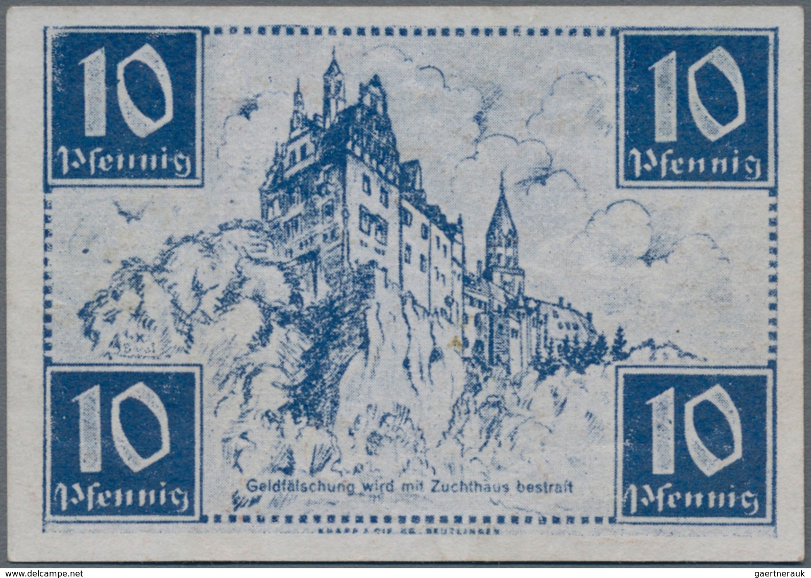 Deutschland - Alliierte Miltärbehörde + Ausgaben 1945-1948: Land Württemberg-Hohenzollern 10 Pfennig - Sonstige & Ohne Zuordnung