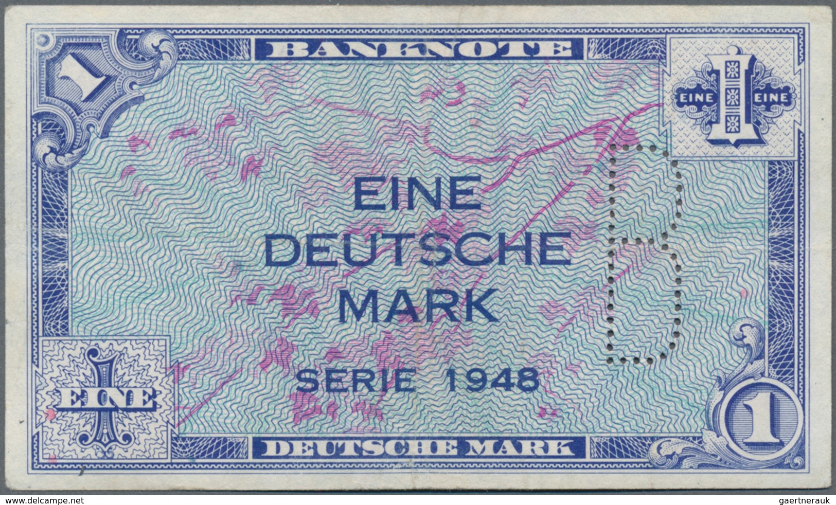 Deutschland - Bank Deutscher Länder + Bundesrepublik Deutschland: 1 DM 1948 Mit Perforation "B" Für - Other & Unclassified