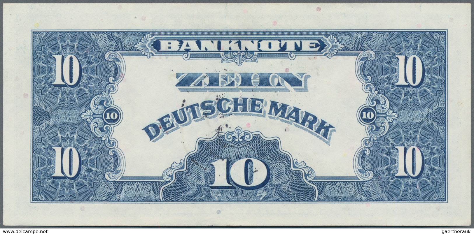 Deutschland - Bank Deutscher Länder + Bundesrepublik Deutschland: 10 DM 1948 Mit Stempel "B" Für Wes - Sonstige & Ohne Zuordnung