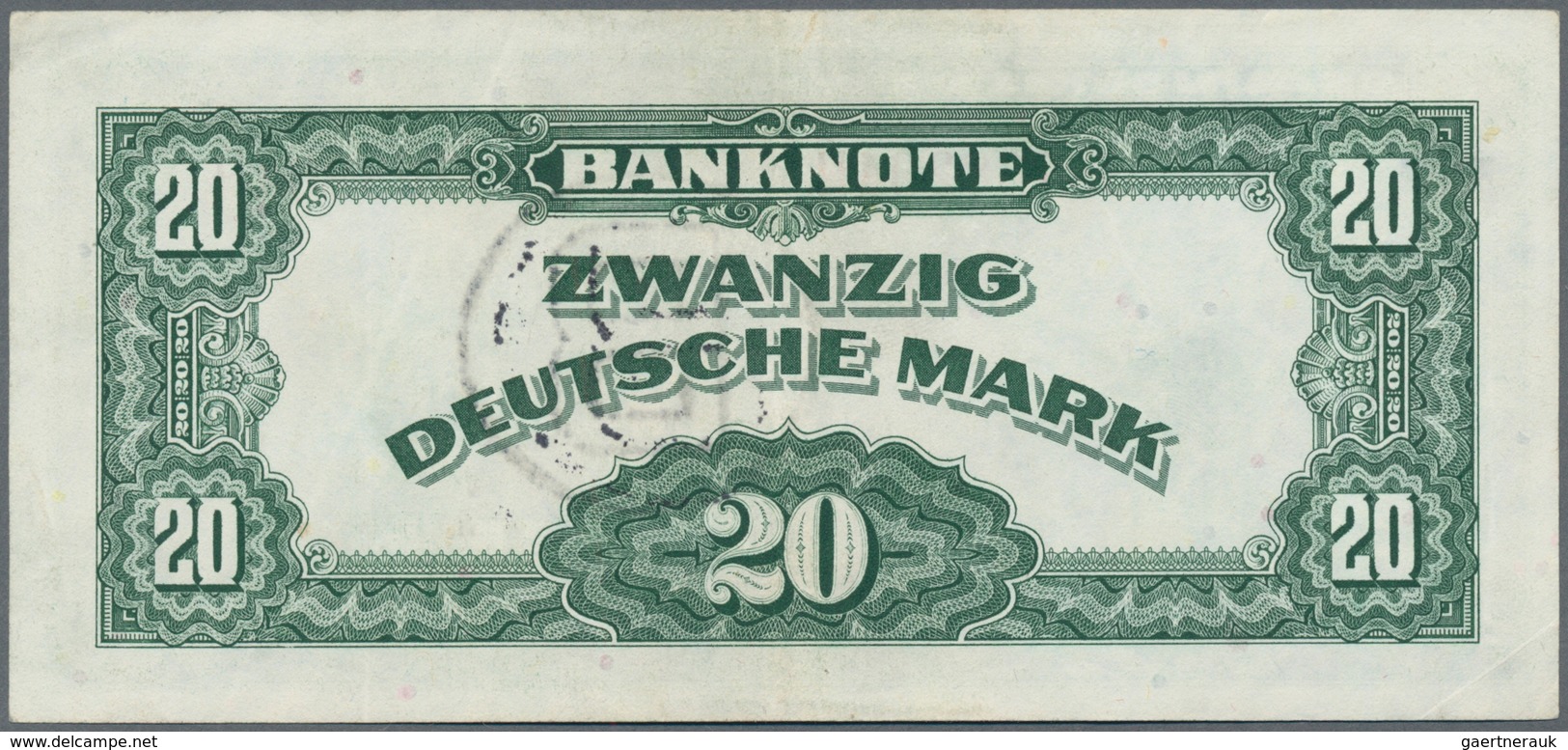 Deutschland - Bank Deutscher Länder + Bundesrepublik Deutschland: 20 DM 1948 Mit Stempel "B" Für Wes - Autres & Non Classés