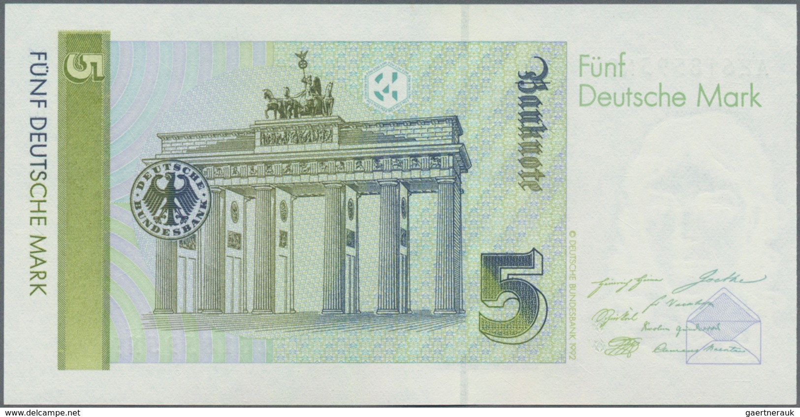 Deutschland - Bank Deutscher Länder + Bundesrepublik Deutschland: Kleines Lot mit 6 Banknoten, dabei