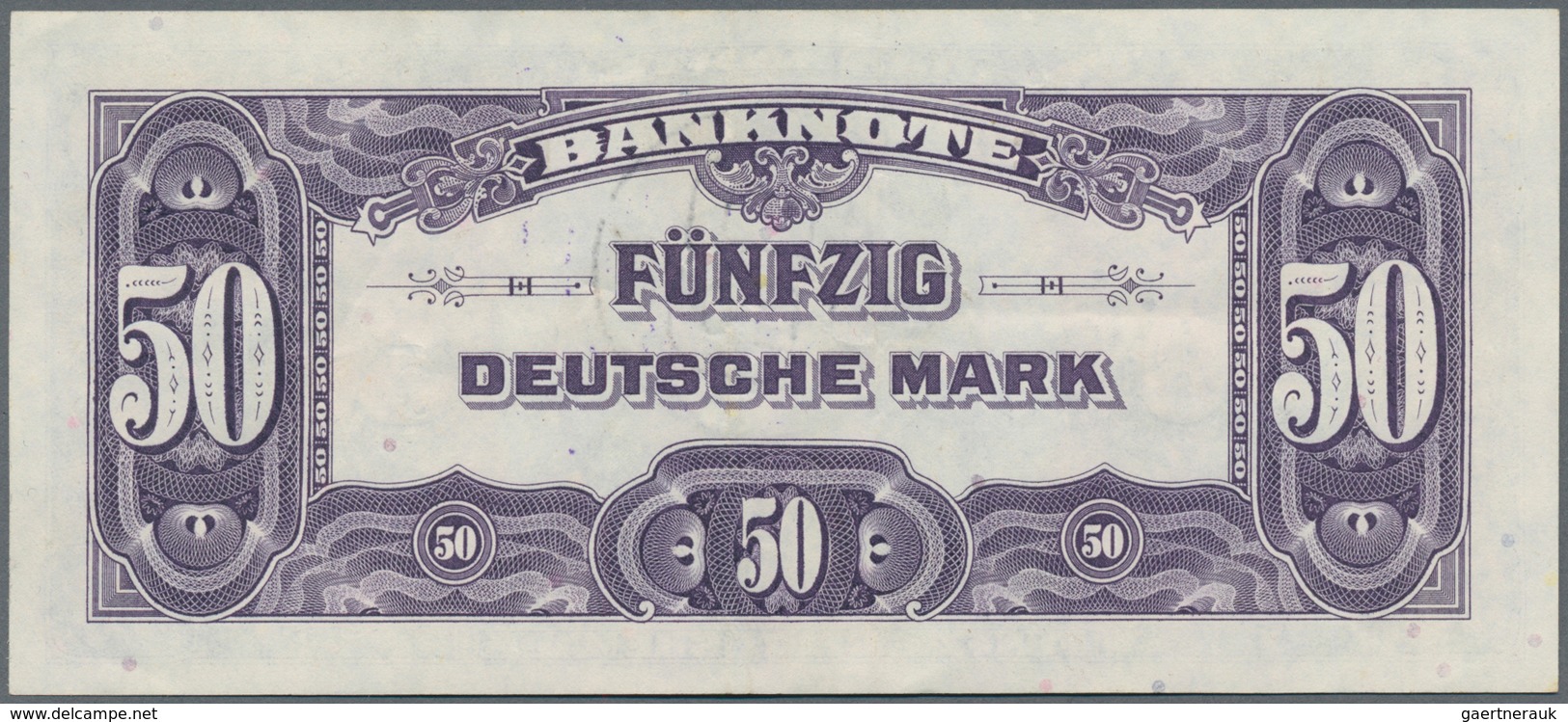 Deutschland - Bank Deutscher Länder + Bundesrepublik Deutschland: 50 DM 1948 Mit Stempel "B" Für Wes - Autres & Non Classés