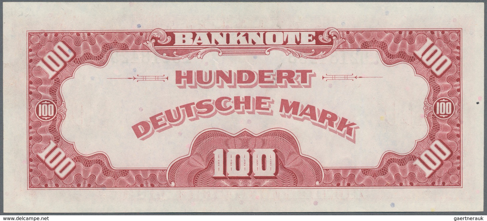 Deutschland - Bank Deutscher Länder + Bundesrepublik Deutschland: 100 DM 1948, "roter Hunderter", Ro - Autres & Non Classés