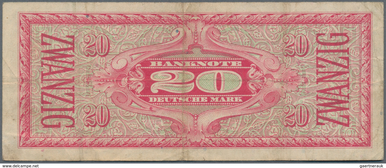Deutschland - Bank Deutscher Länder + Bundesrepublik Deutschland: 20 DM 1948 "Liberty", Ro.246a, Sta - Autres & Non Classés
