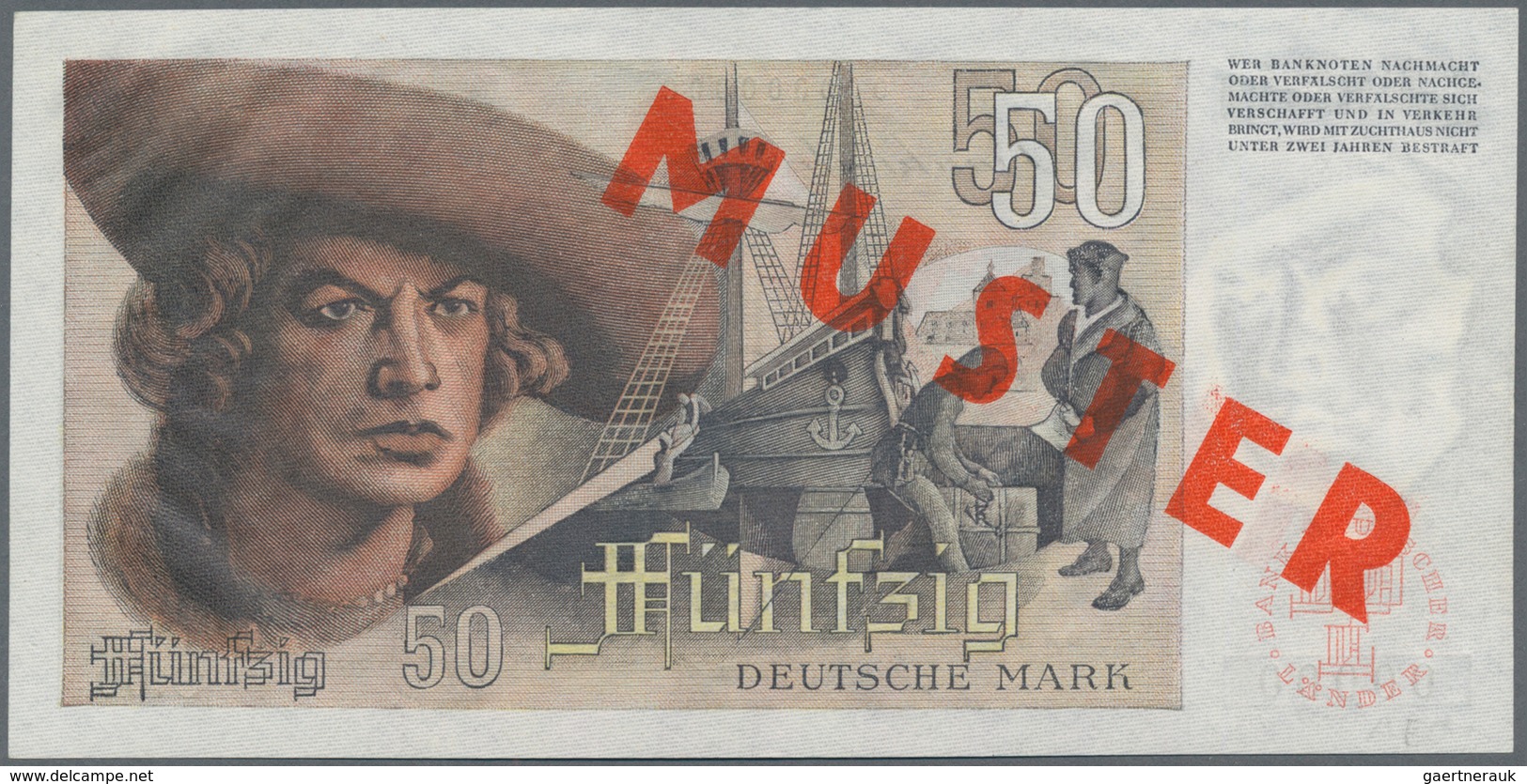 Deutschland - Bank Deutscher Länder + Bundesrepublik Deutschland: 50 DM 1948 "Franzosenschein" MUSTE - Sonstige & Ohne Zuordnung