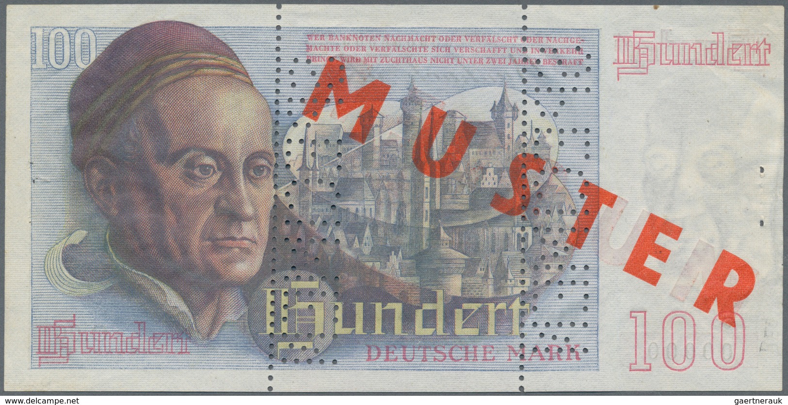 Deutschland - Bank Deutscher Länder + Bundesrepublik Deutschland: 100 DM 1948 "Franzosenschein" MUST - Sonstige & Ohne Zuordnung