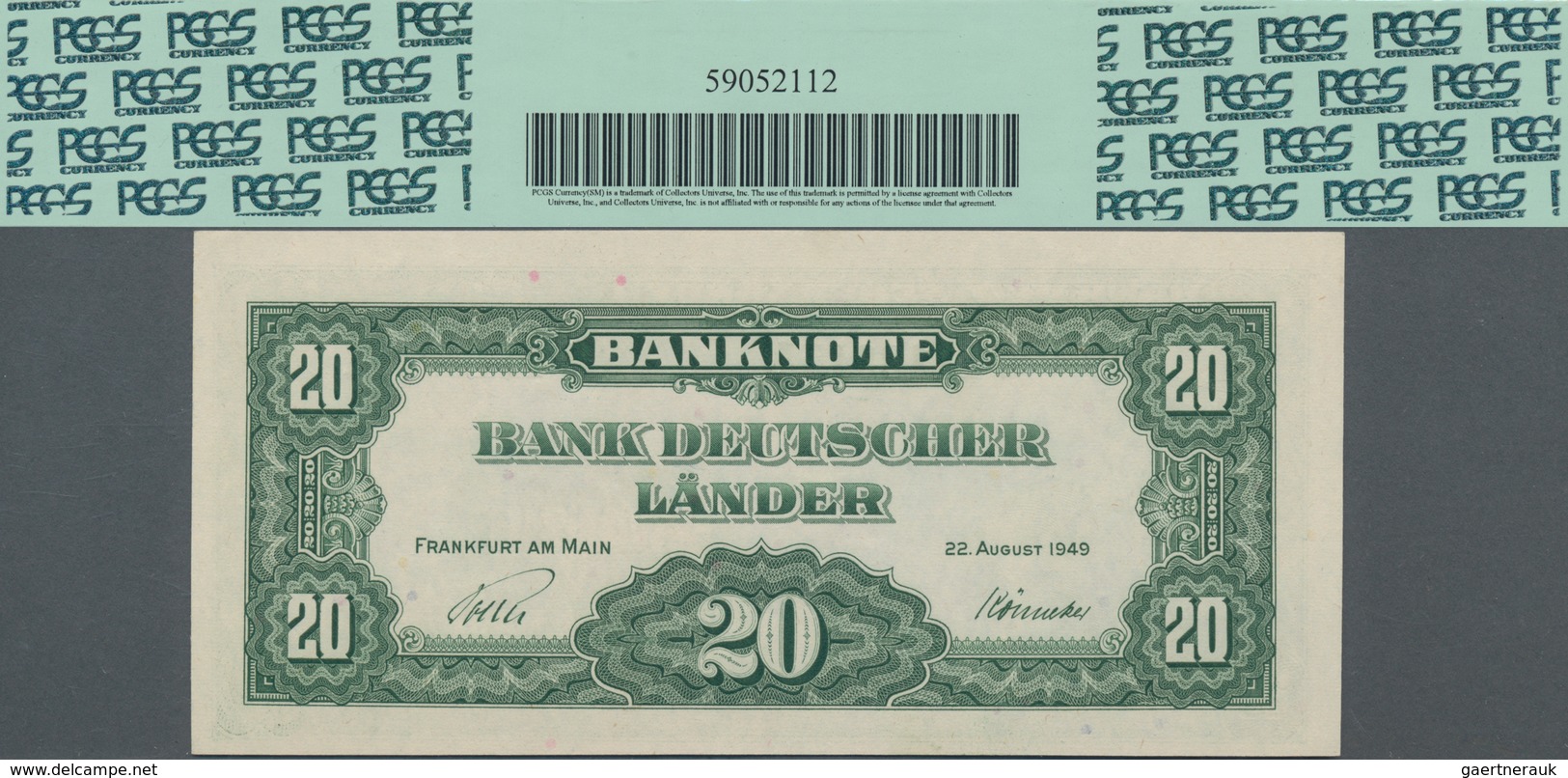 Deutschland - Bank Deutscher Länder + Bundesrepublik Deutschland: Bank Deutscher Länder 20 DM 1949, - Autres & Non Classés