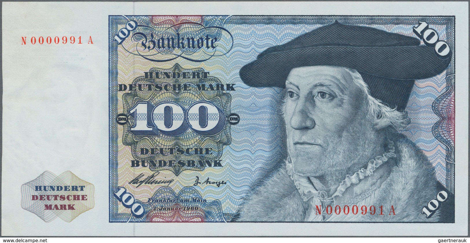 Deutschland - Bank Deutscher Länder + Bundesrepublik Deutschland: Sehr Schönes Lot Mit 4 Banknoten D - Autres & Non Classés