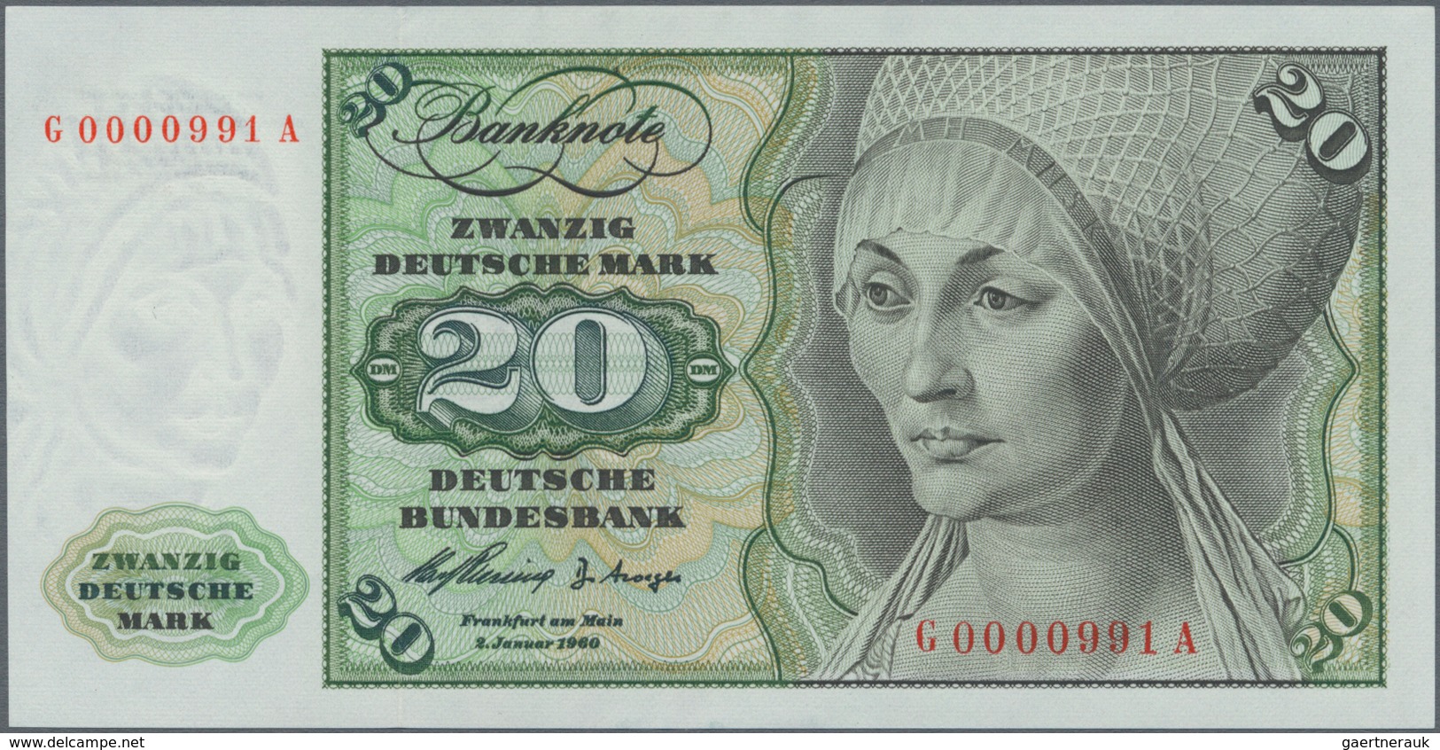 Deutschland - Bank Deutscher Länder + Bundesrepublik Deutschland: Sehr Schönes Lot Mit 4 Banknoten D - Sonstige & Ohne Zuordnung