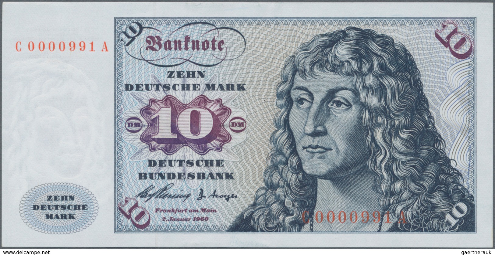 Deutschland - Bank Deutscher Länder + Bundesrepublik Deutschland: Sehr Schönes Lot Mit 4 Banknoten D - Sonstige & Ohne Zuordnung