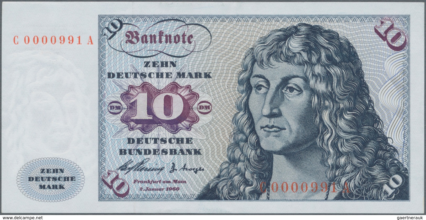 Deutschland - Bank Deutscher Länder + Bundesrepublik Deutschland: Sehr Schönes Lot Mit 4 Banknoten D - Other & Unclassified