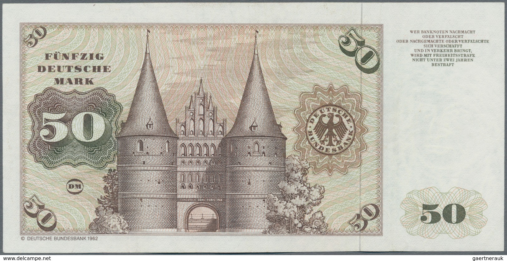 Deutschland - Bank Deutscher Länder + Bundesrepublik Deutschland: 50 DM 1980 Ersatznote Mit KN YE308 - Other & Unclassified