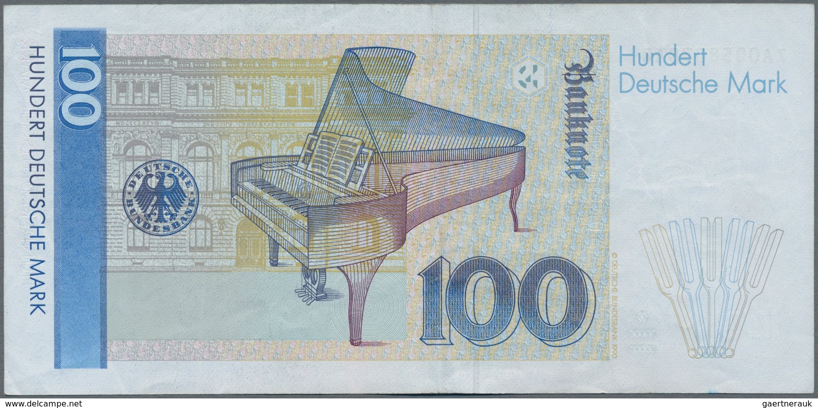 Deutschland - Bank Deutscher Länder + Bundesrepublik Deutschland: 100 DM 1989 Ersatznote Mit KN ZA00 - Andere & Zonder Classificatie