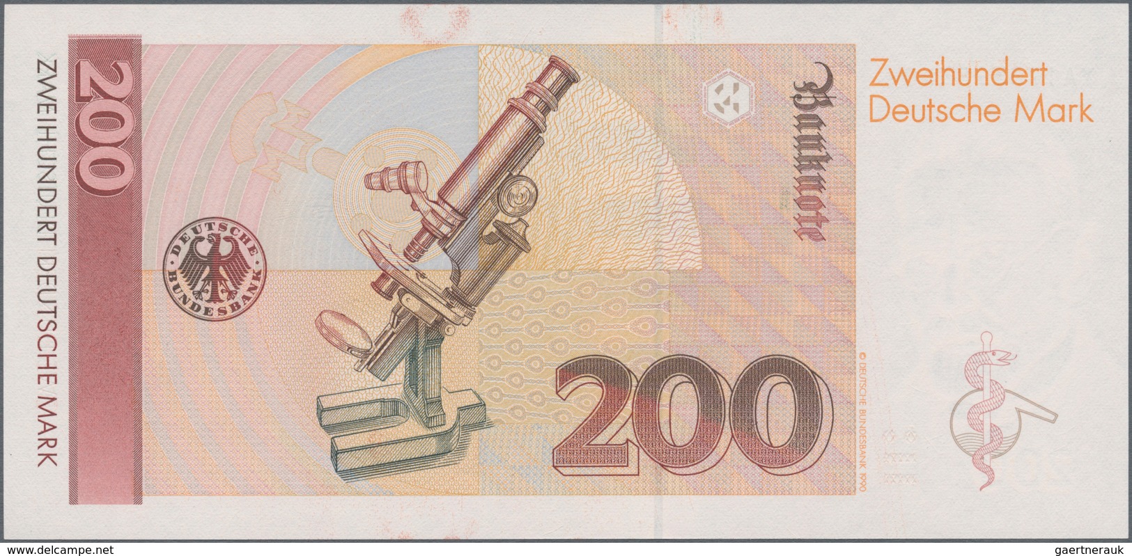 Deutschland - Bank Deutscher Länder + Bundesrepublik Deutschland: 200 DM 1989, Ersatznote "YA/D", Ro - Other & Unclassified