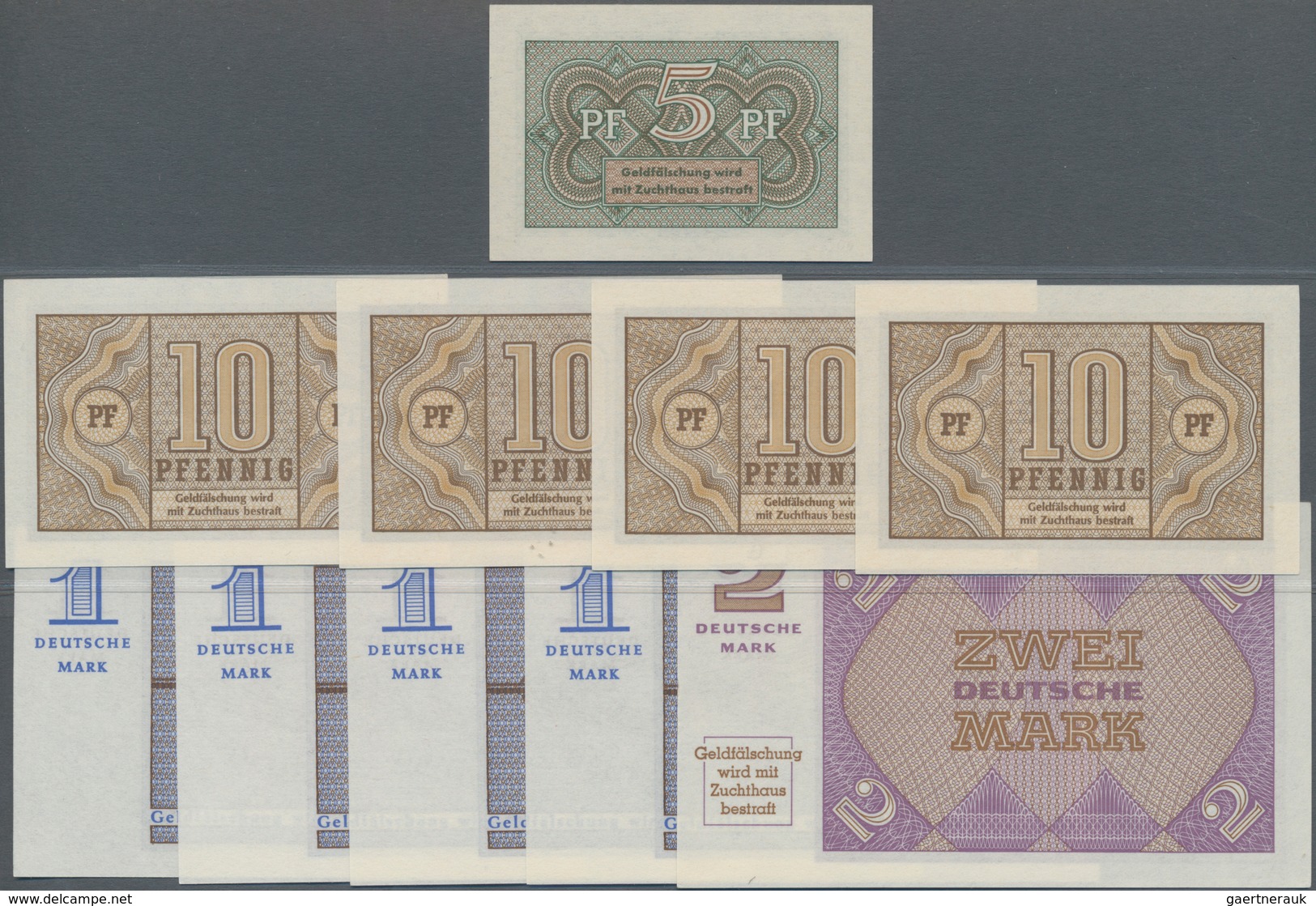 Deutschland - Bank Deutscher Länder + Bundesrepublik Deutschland: Kleines Lot Mit 10 Banknoten Der A - Autres & Non Classés