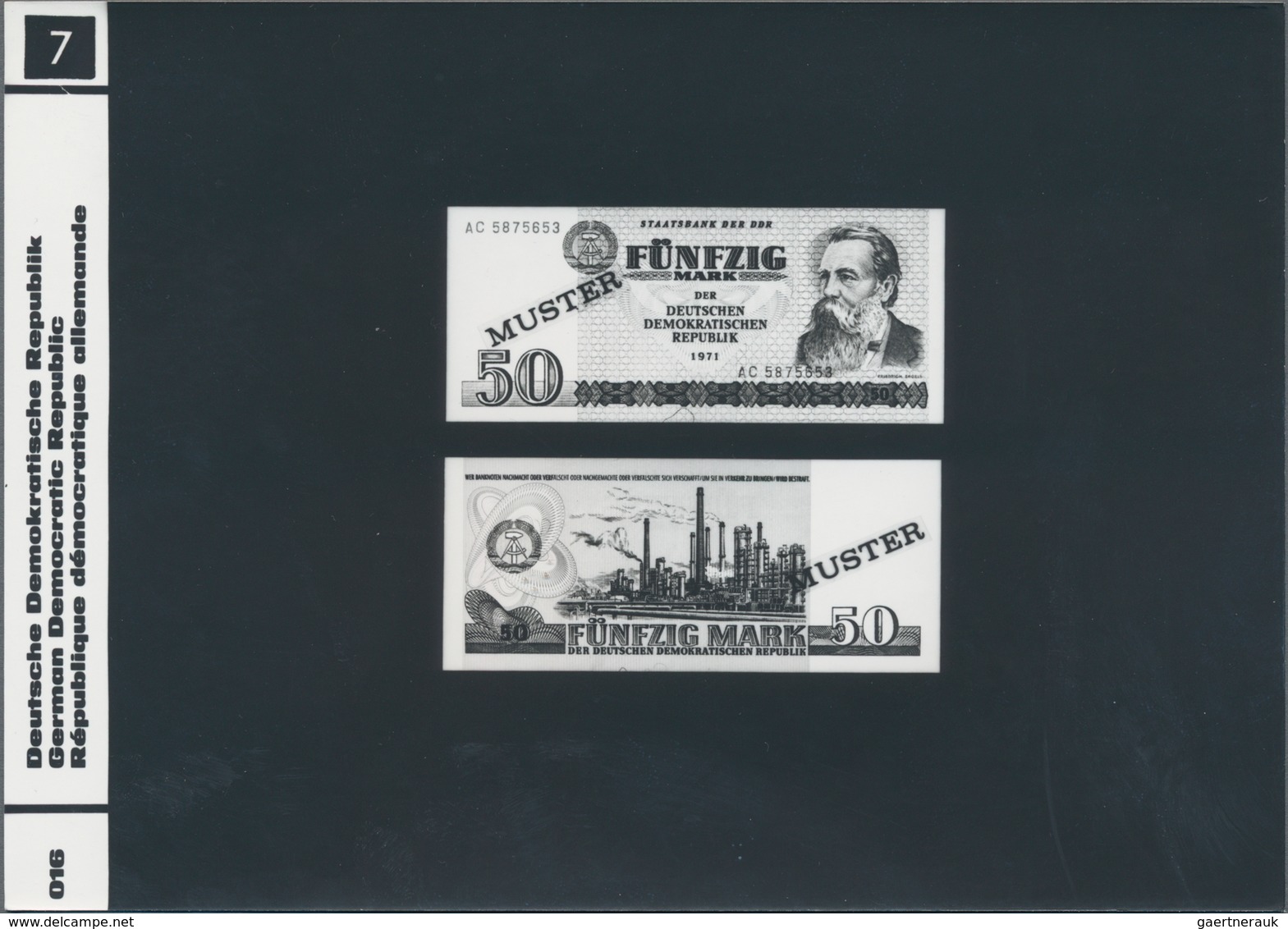 Deutschland - DDR: Satz Banknoten DDR 1971/75 Von 5 Bis 100 Mark, Ro.359-363, Dazu Noch 5 Kennkarten - Other & Unclassified