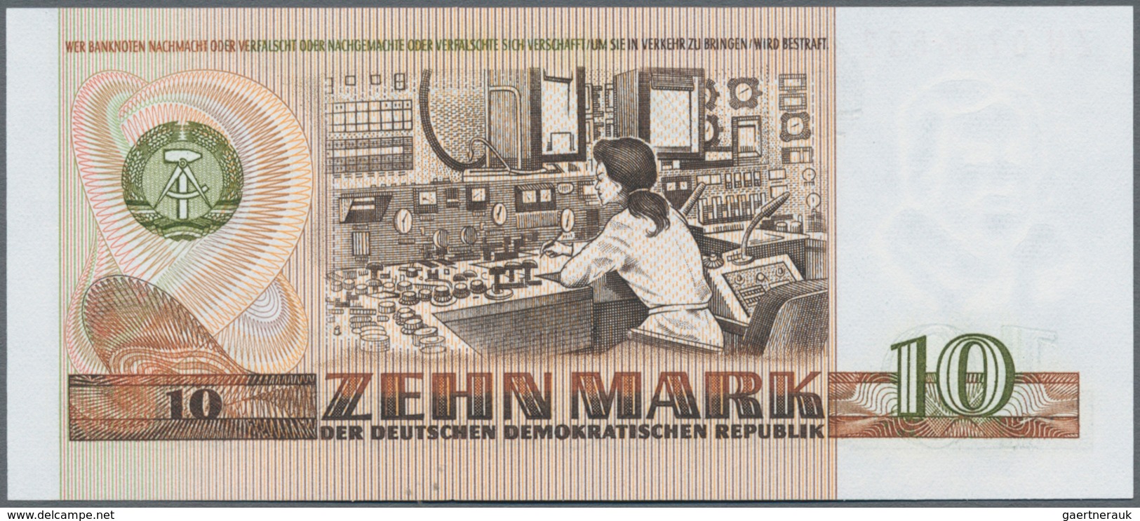 Deutschland - DDR: Satz Banknoten DDR 1971/75 von 5 bis 100 Mark, Ro.359-363, dazu noch 5 Kennkarten