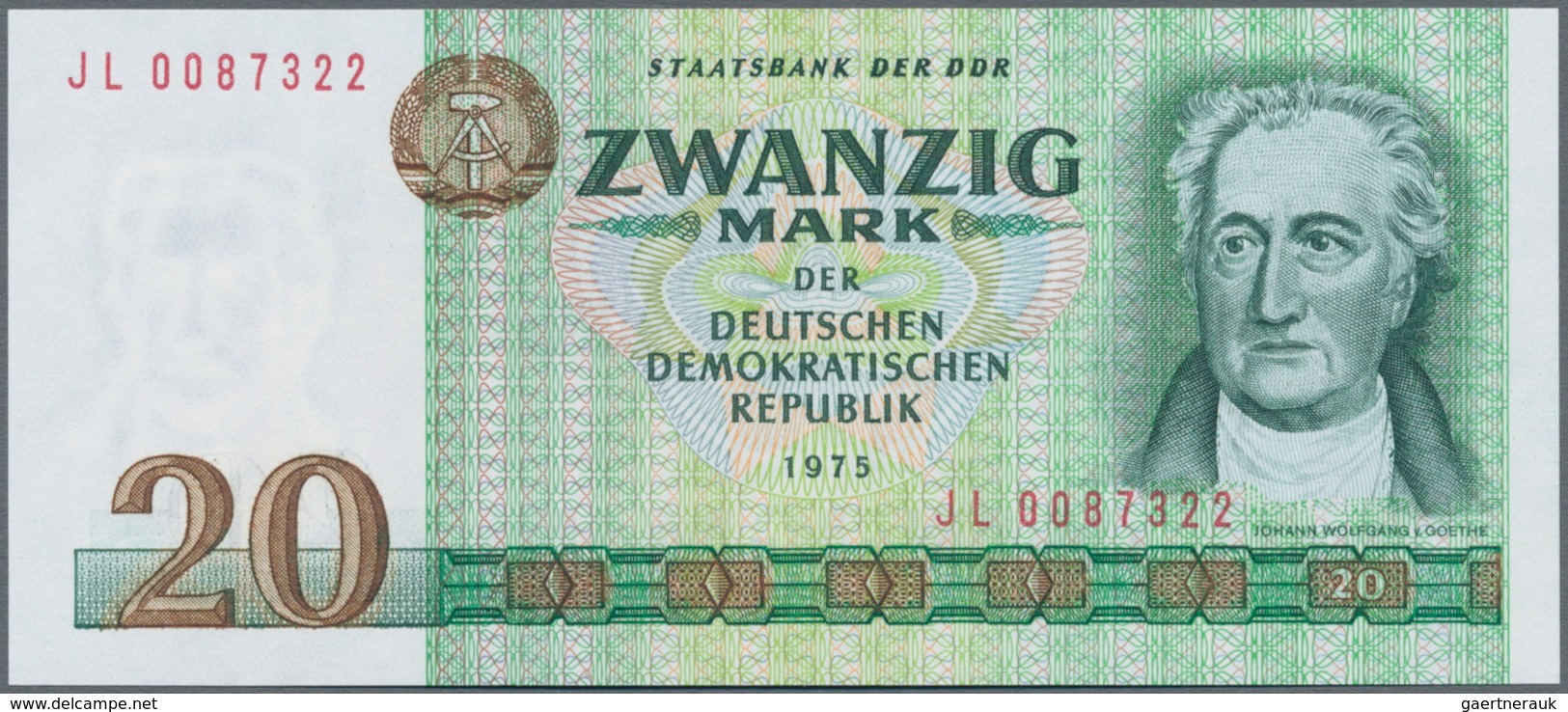 Deutschland - DDR: Satz Banknoten DDR 1971/75 von 5 bis 100 Mark, Ro.359-363, dazu noch 5 Kennkarten