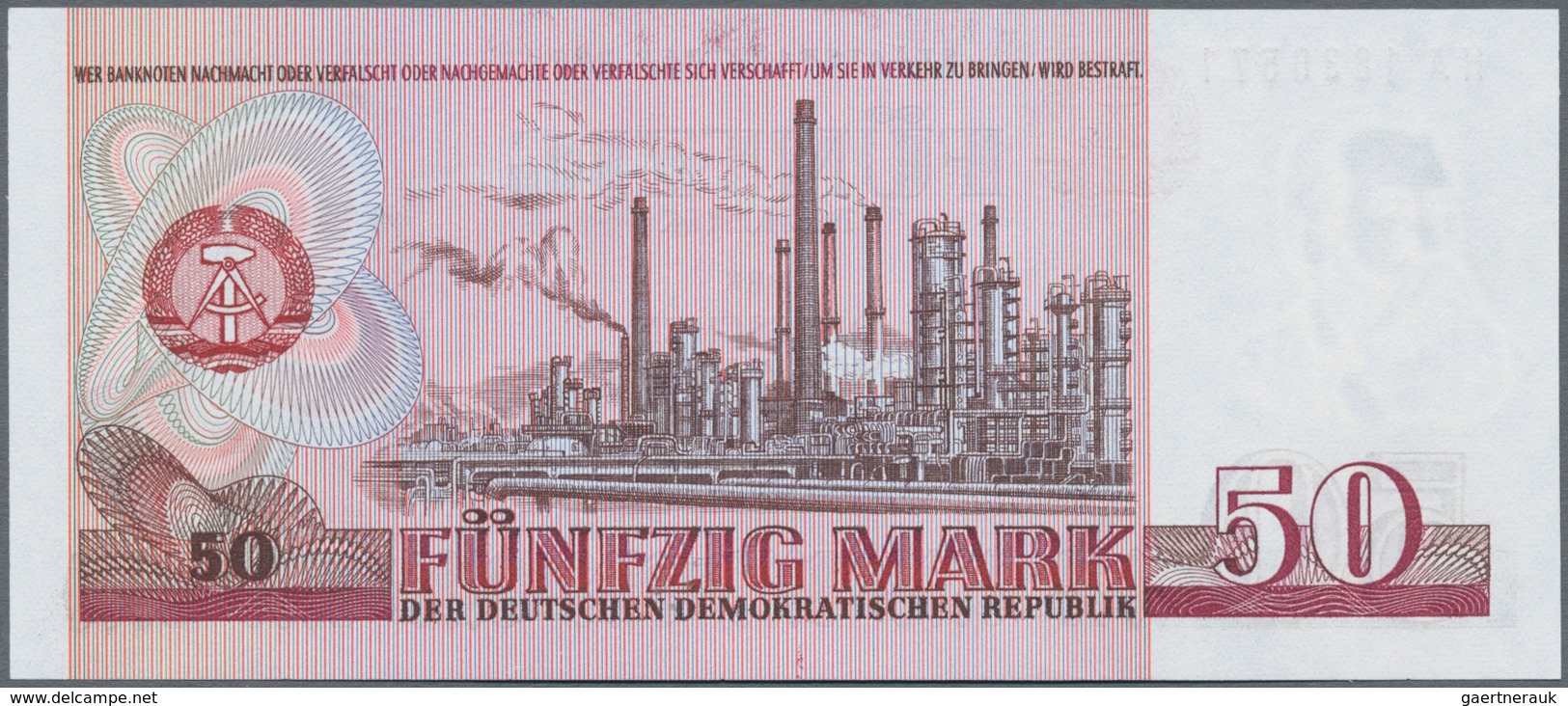 Deutschland - DDR: Satz Banknoten DDR 1971/75 von 5 bis 100 Mark, Ro.359-363, dazu noch 5 Kennkarten