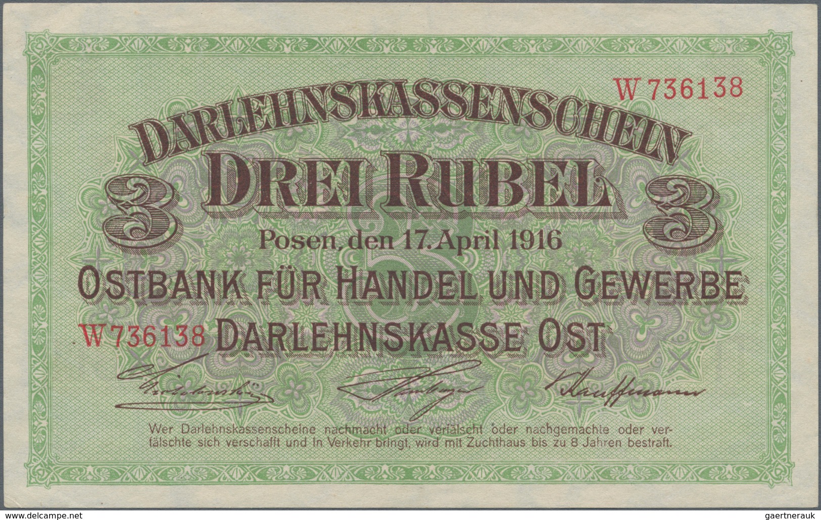 Deutschland - Nebengebiete Deutsches Reich: Darlehenskasse Ost – Posen, Lot Mit 16 Banknoten Der Ser - Autres & Non Classés