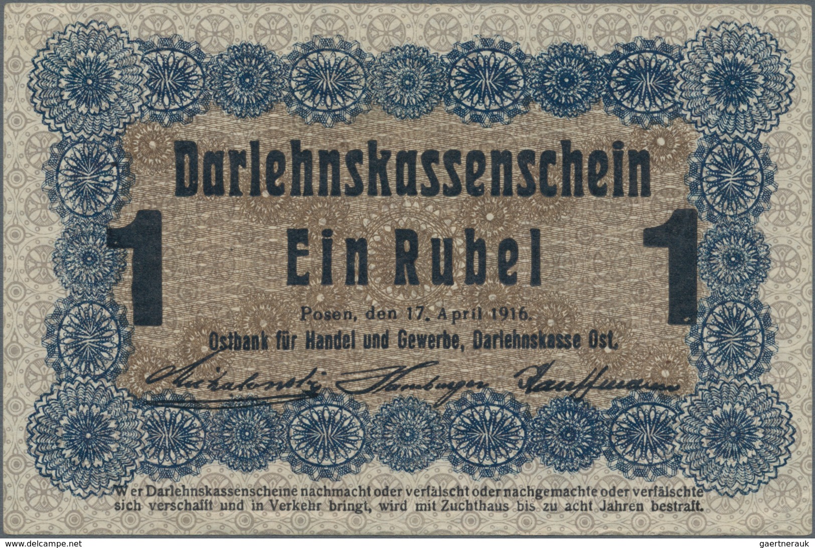 Deutschland - Nebengebiete Deutsches Reich: Darlehenskasse Ost – Posen, Lot mit 16 Banknoten der Ser