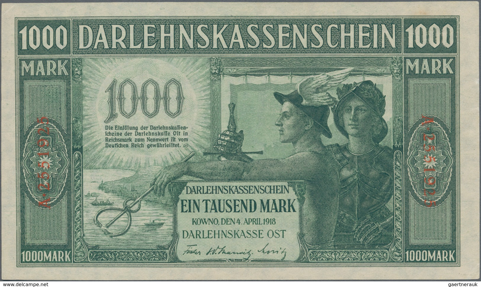 Deutschland - Nebengebiete Deutsches Reich: Darlehenskasse Ost – Kowno, Lot Mit 12 Banknoten Serie 1 - Autres & Non Classés