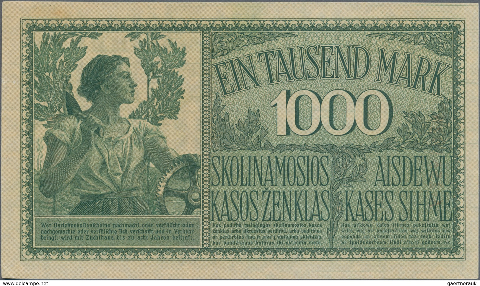 Deutschland - Nebengebiete Deutsches Reich: Darlehenskasse Ost – Kowno, Lot Mit 12 Banknoten Serie 1 - Autres & Non Classés