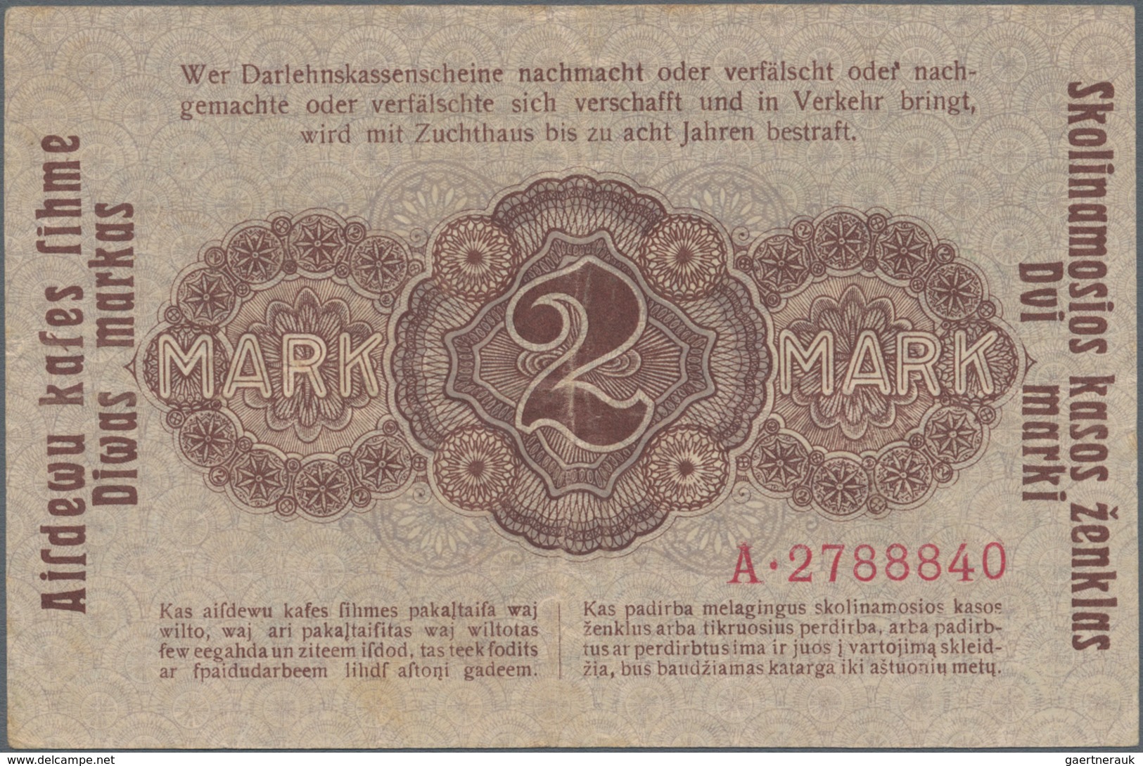 Deutschland - Nebengebiete Deutsches Reich: Darlehenskasse Ost – Kowno, Lot Mit 12 Banknoten Serie 1 - Autres & Non Classés