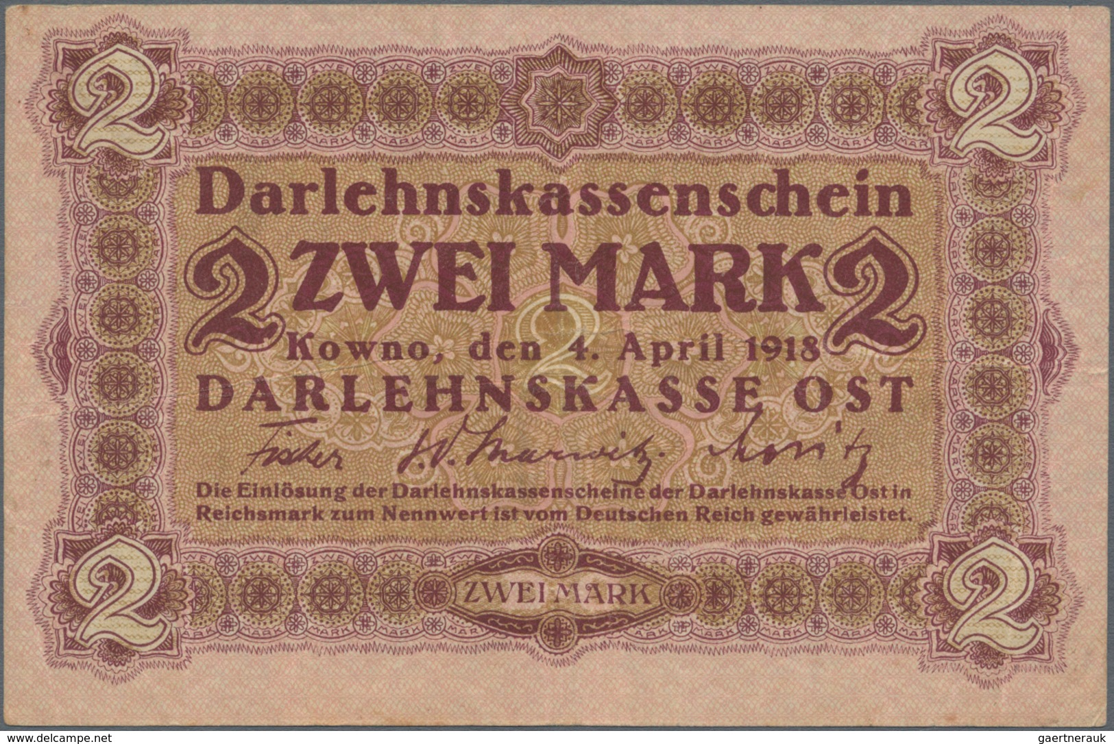 Deutschland - Nebengebiete Deutsches Reich: Darlehenskasse Ost – Kowno, Lot Mit 12 Banknoten Serie 1 - Other & Unclassified