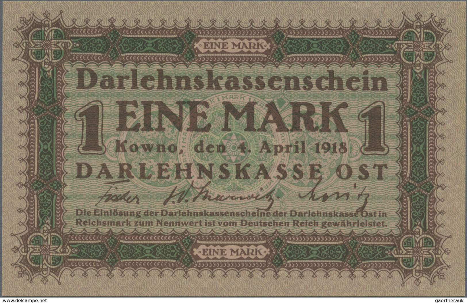 Deutschland - Nebengebiete Deutsches Reich: Darlehenskasse Ost – Kowno, Lot mit 12 Banknoten Serie 1