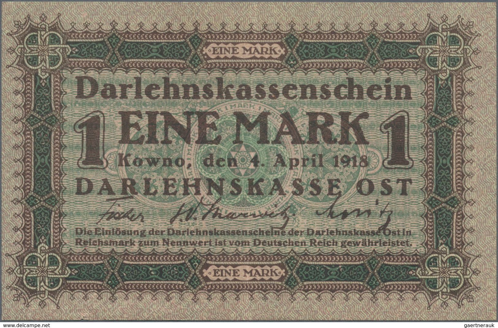 Deutschland - Nebengebiete Deutsches Reich: Darlehenskasse Ost – Kowno, Lot mit 12 Banknoten Serie 1