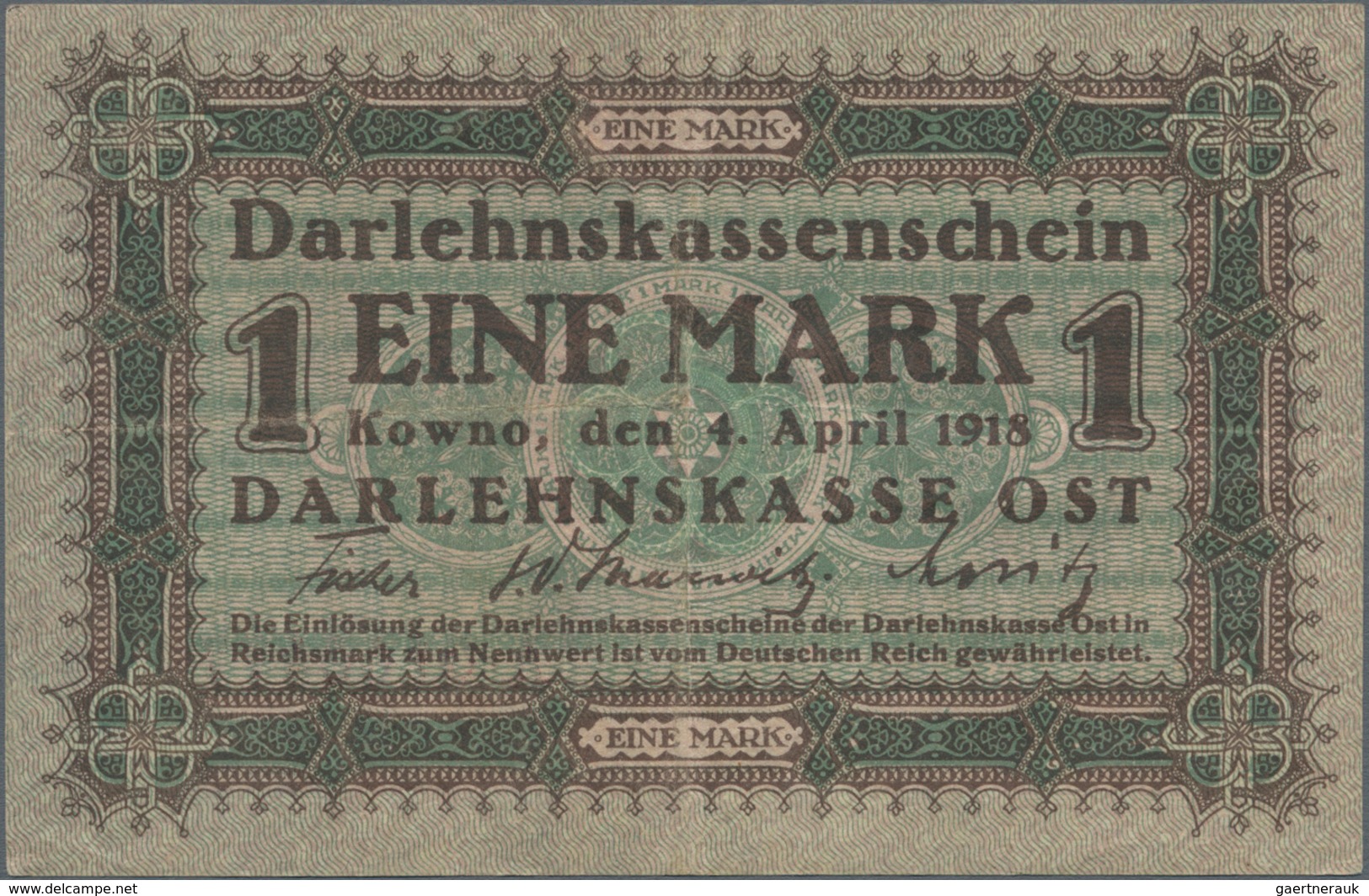 Deutschland - Nebengebiete Deutsches Reich: Darlehenskasse Ost – Kowno, Lot mit 12 Banknoten Serie 1