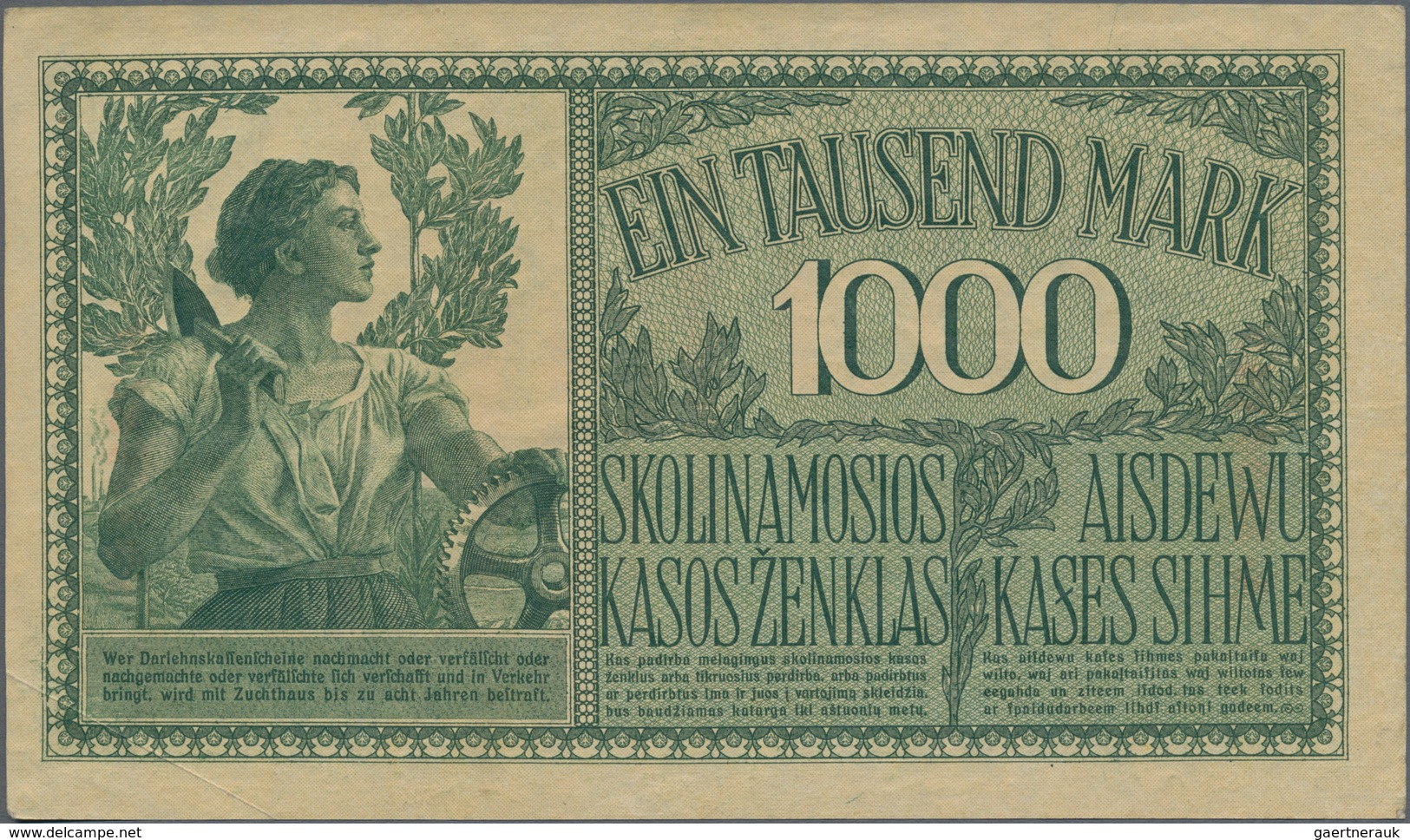 Deutschland - Nebengebiete Deutsches Reich: Darlehenskasse Ost – Kowno, Lot mit 12 Banknoten Serie 1