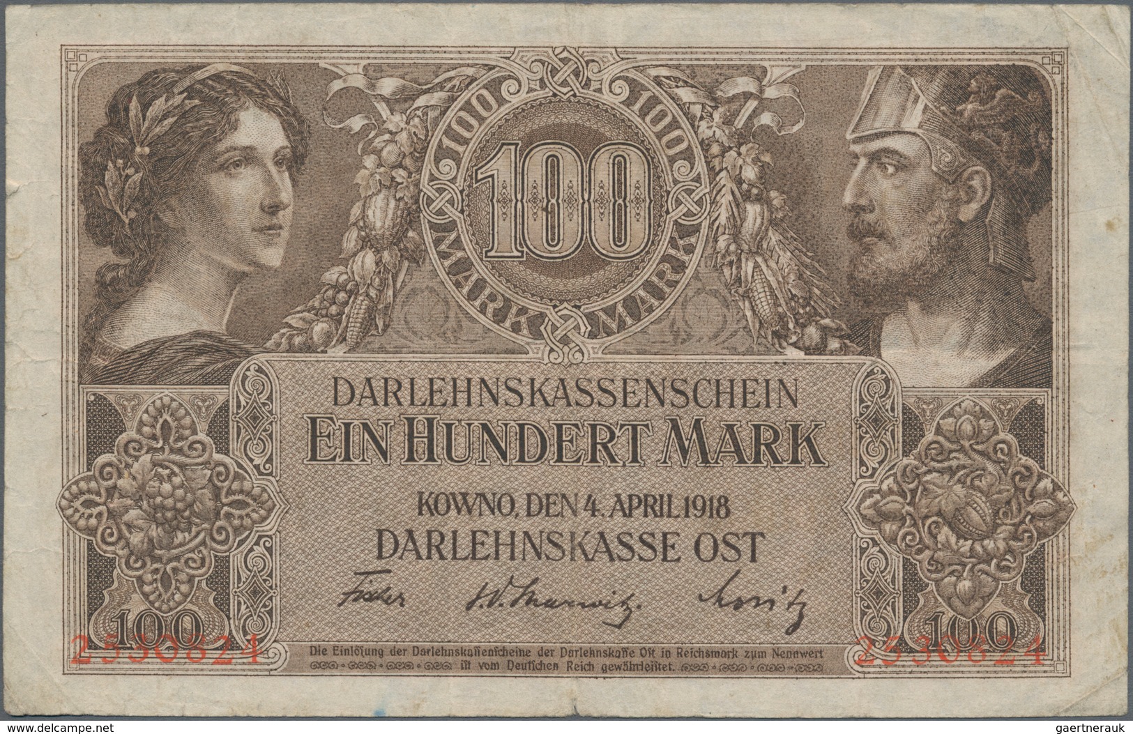 Deutschland - Nebengebiete Deutsches Reich: Darlehenskasse Ost – Kowno, Lot mit 12 Banknoten Serie 1