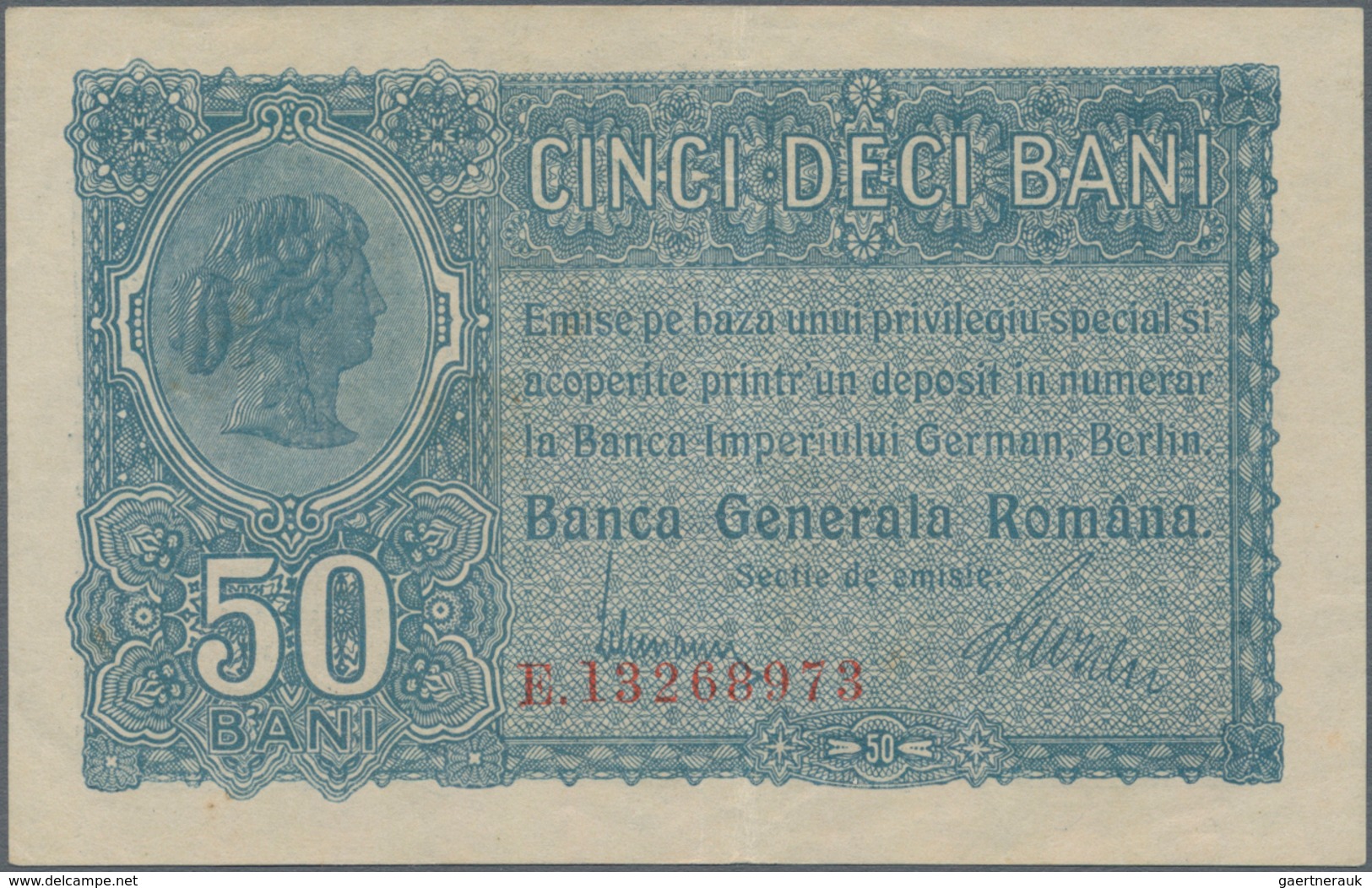 Deutschland - Nebengebiete Deutsches Reich: Besatzungsausgaben Rumänien WW I, Lot Mit 9 Banknoten De - Autres & Non Classés