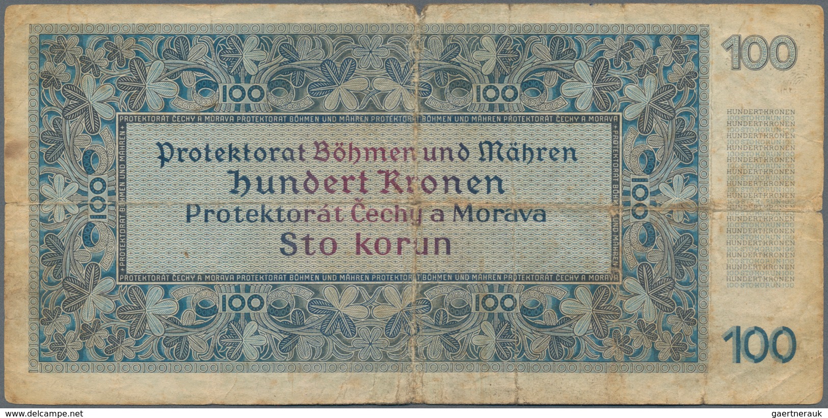 Deutschland - Nebengebiete Deutsches Reich: Protektorat Böhmen Und Mähren, Lot Mit 14 Banknoten, Dab - Autres & Non Classés