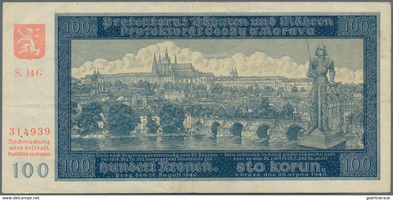 Deutschland - Nebengebiete Deutsches Reich: Protektorat Böhmen Und Mähren, Lot Mit 14 Banknoten, Dab - Autres & Non Classés