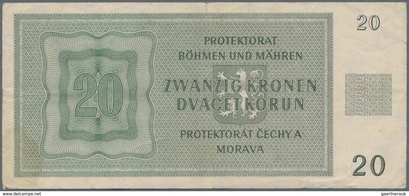 Deutschland - Nebengebiete Deutsches Reich: Protektorat Böhmen und Mähren, lot mit 14 Banknoten, dab