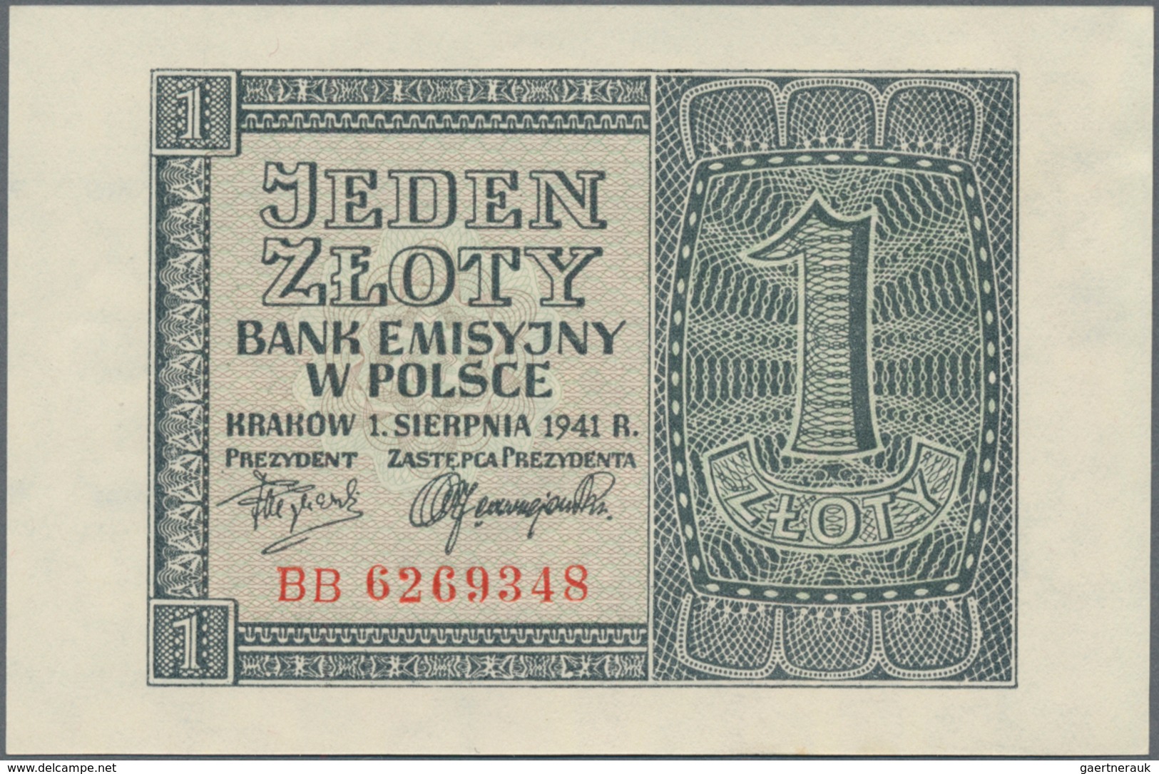 Deutschland - Nebengebiete Deutsches Reich: Generalgouvernement Polen, Lot Mit 9 Banknoten, Dabei Ei - Other & Unclassified