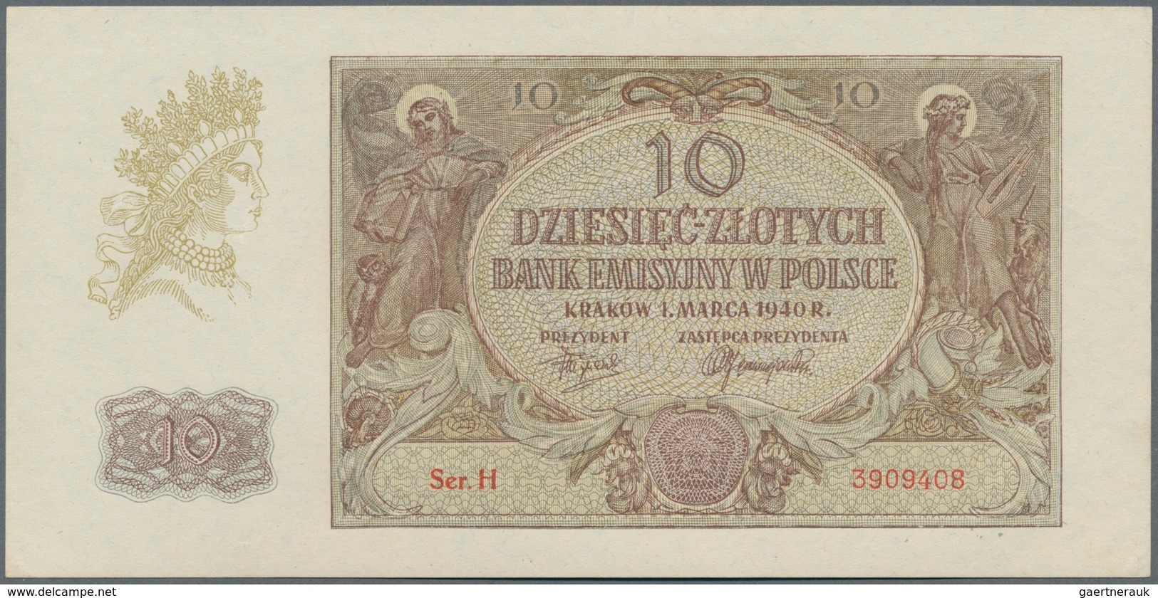Deutschland - Nebengebiete Deutsches Reich: Generalgouvernement Polen, Lot Mit 9 Banknoten, Dabei Ei - Other & Unclassified