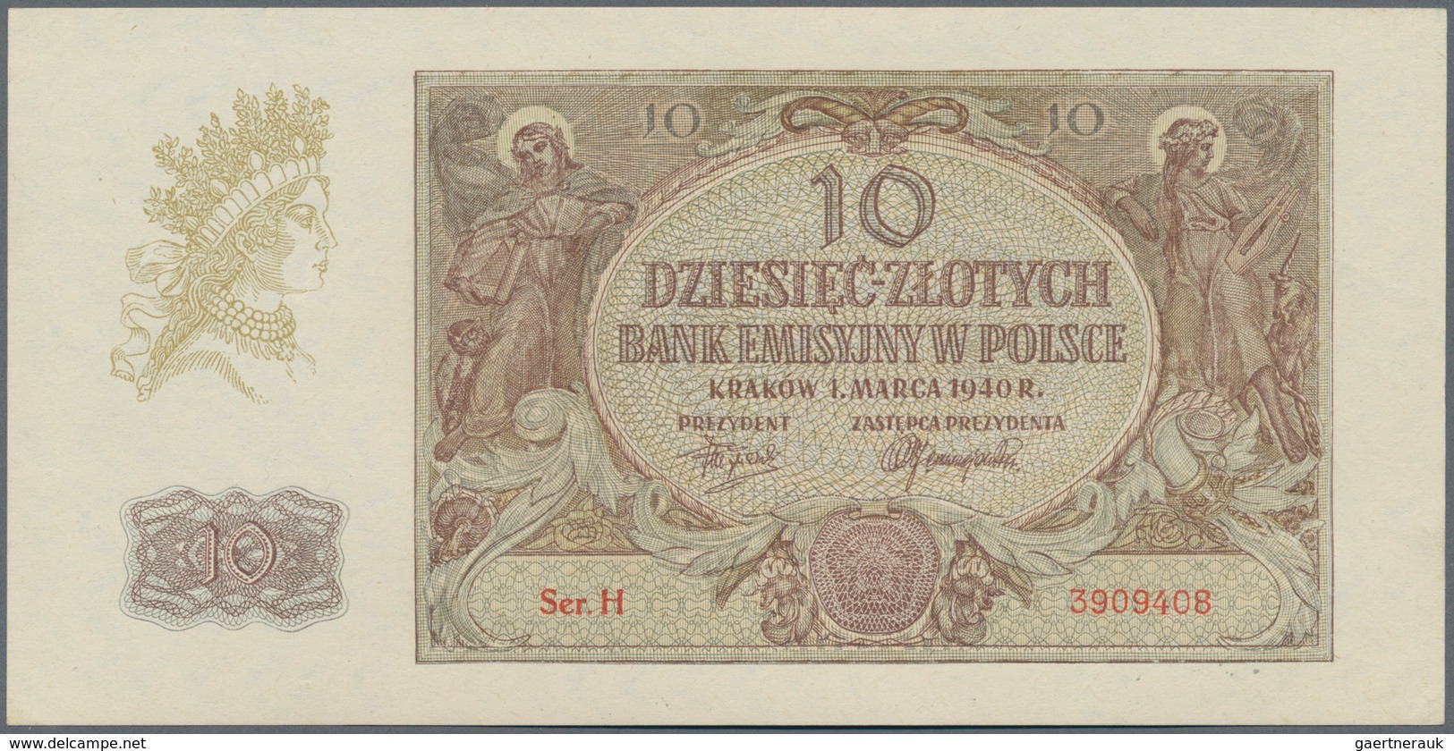 Deutschland - Nebengebiete Deutsches Reich: Generalgouvernement Polen, Lot Mit 9 Banknoten, Dabei Ei - Sonstige & Ohne Zuordnung