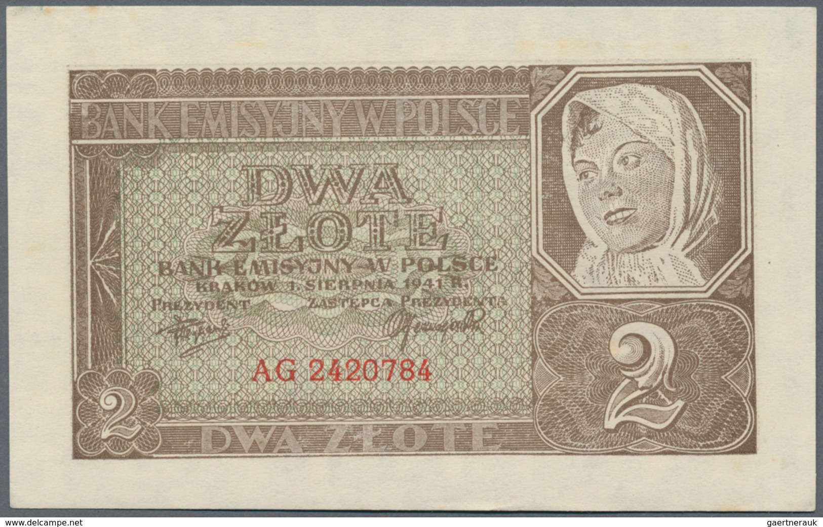Deutschland - Nebengebiete Deutsches Reich: Generalgouvernement Polen, lot mit 9 Banknoten, dabei ei