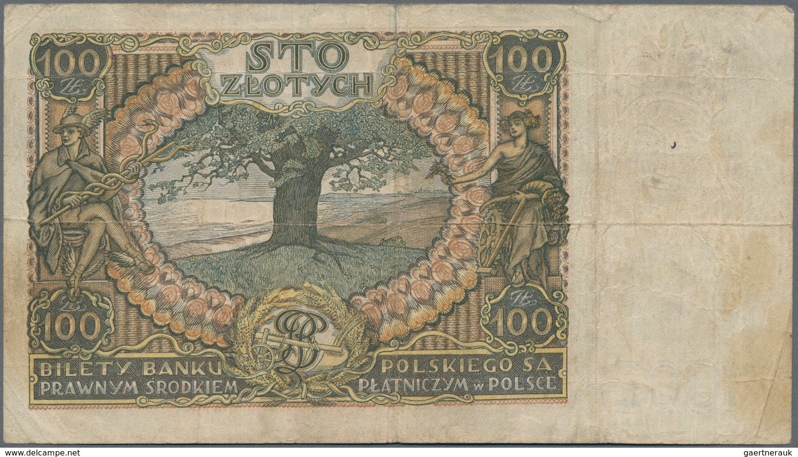 Deutschland - Nebengebiete Deutsches Reich: Generalgouvernement Polen, lot mit 9 Banknoten, dabei ei