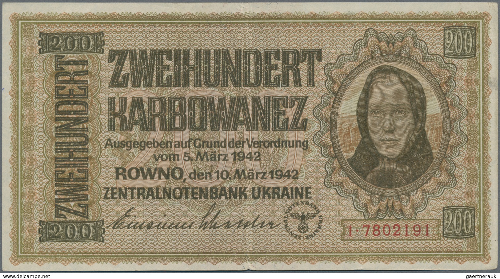 Deutschland - Nebengebiete Deutsches Reich: Zentralnotenbank Ukraine Lot Mit 8 Banknoten 1 (UNC), 5 - Sonstige & Ohne Zuordnung