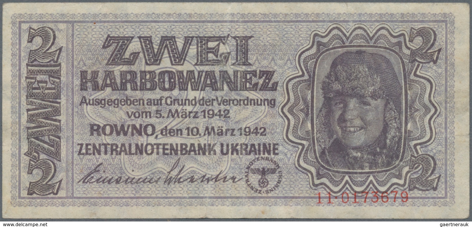 Deutschland - Nebengebiete Deutsches Reich: Zentralnotenbank Ukraine 2 Karbowanez 1942, Ro.592, Sehr - Other & Unclassified