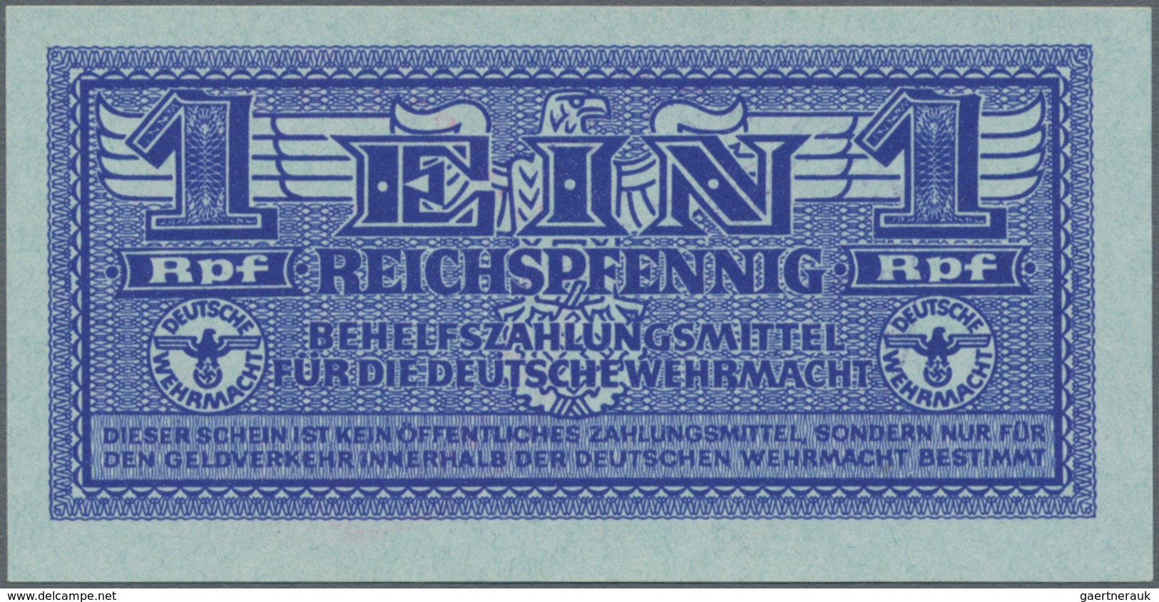 Deutschland - Konzentrations- und Kriegsgefangenenlager: Lot mit 9 Banknoten der Behelfszahlungsmitt