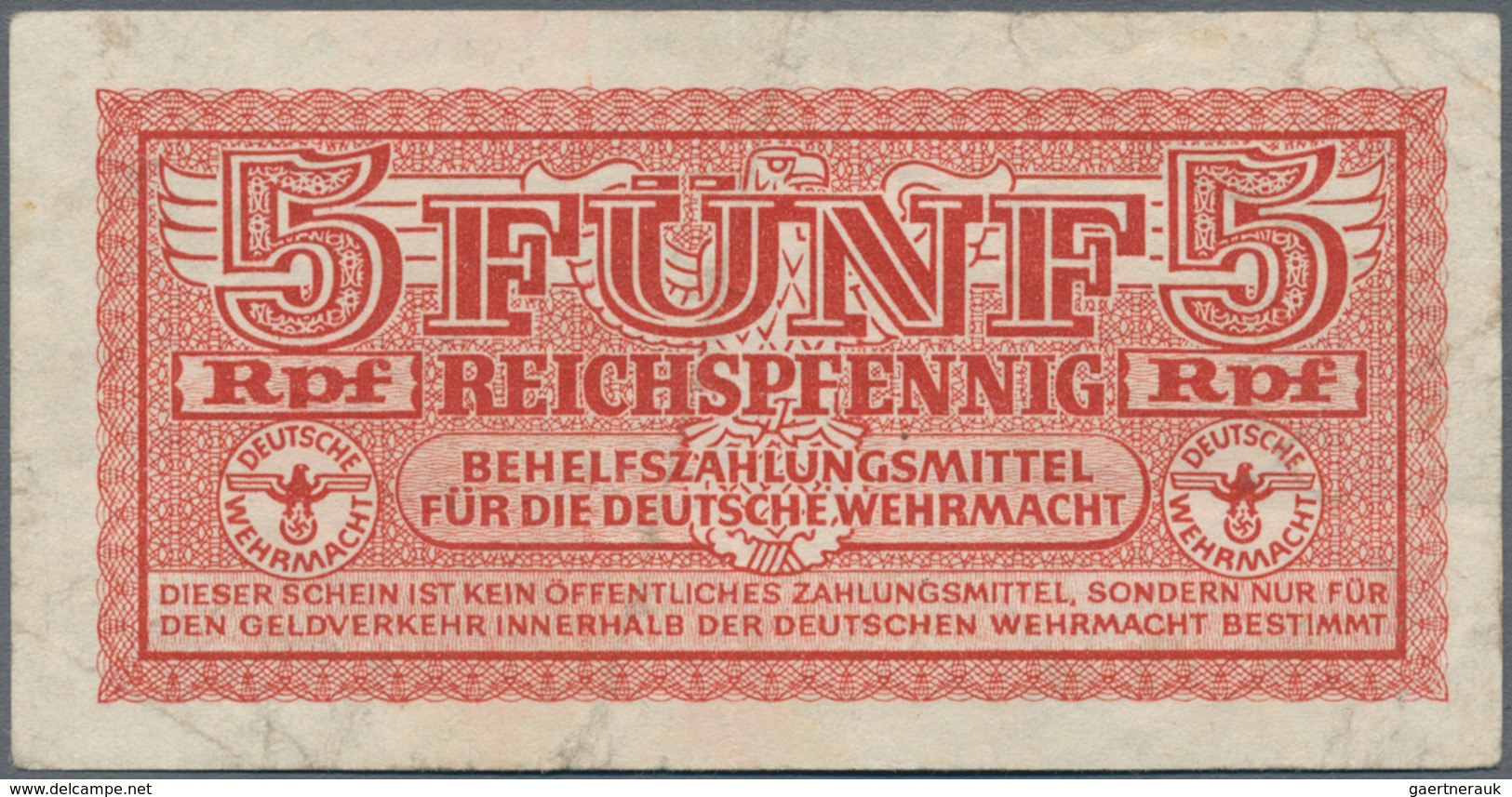 Deutschland - Konzentrations- Und Kriegsgefangenenlager: 5 Reichspfennig O.D.1942-44, Ro.502, Jedoch - Other & Unclassified